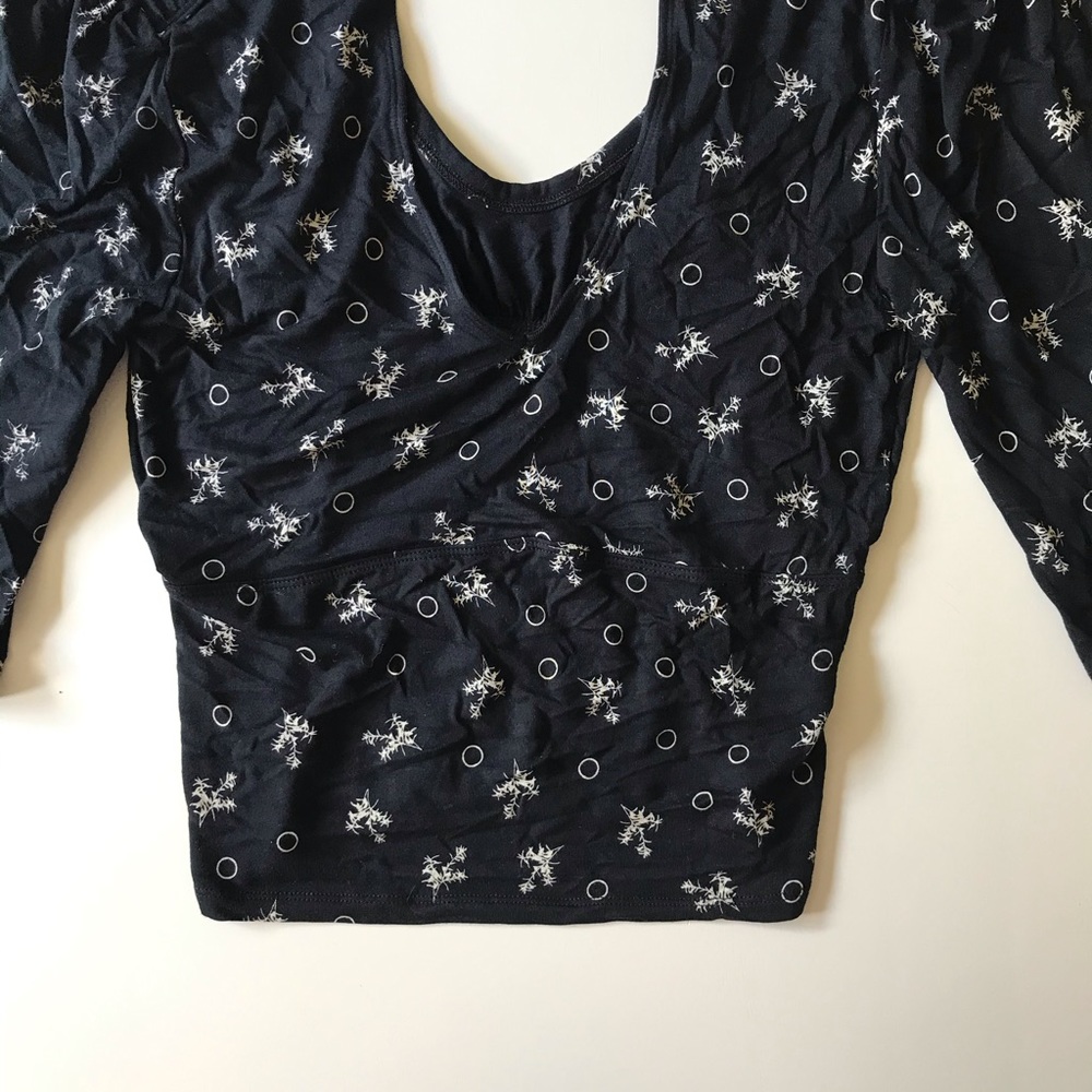 3/4 sleeve free people cropped top